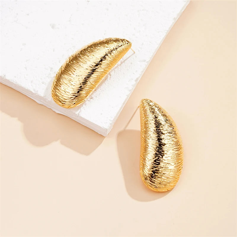 Statement Shell Stripe Earrings