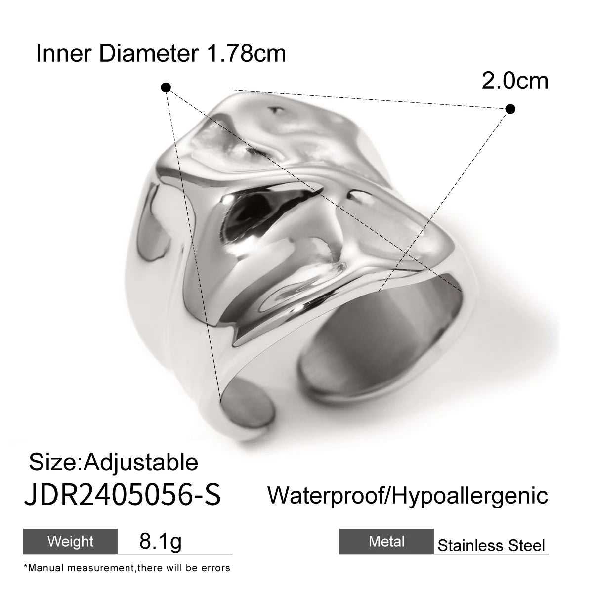 Chunky Hammered Rings