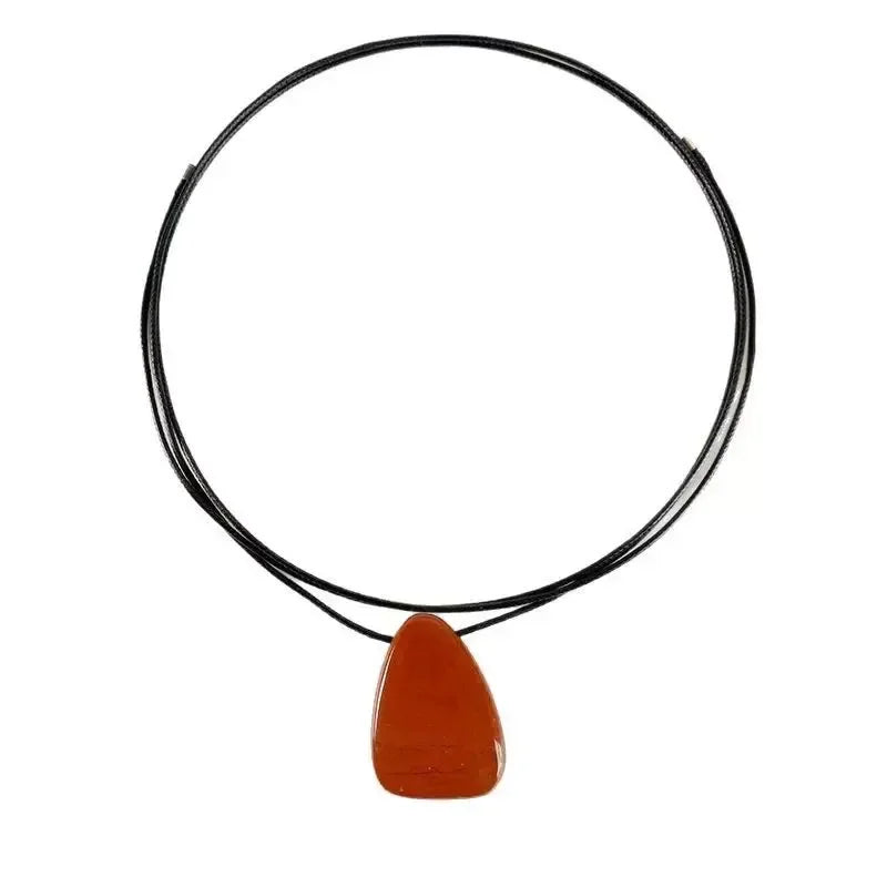 Red Agate Necklace Adjustable Length