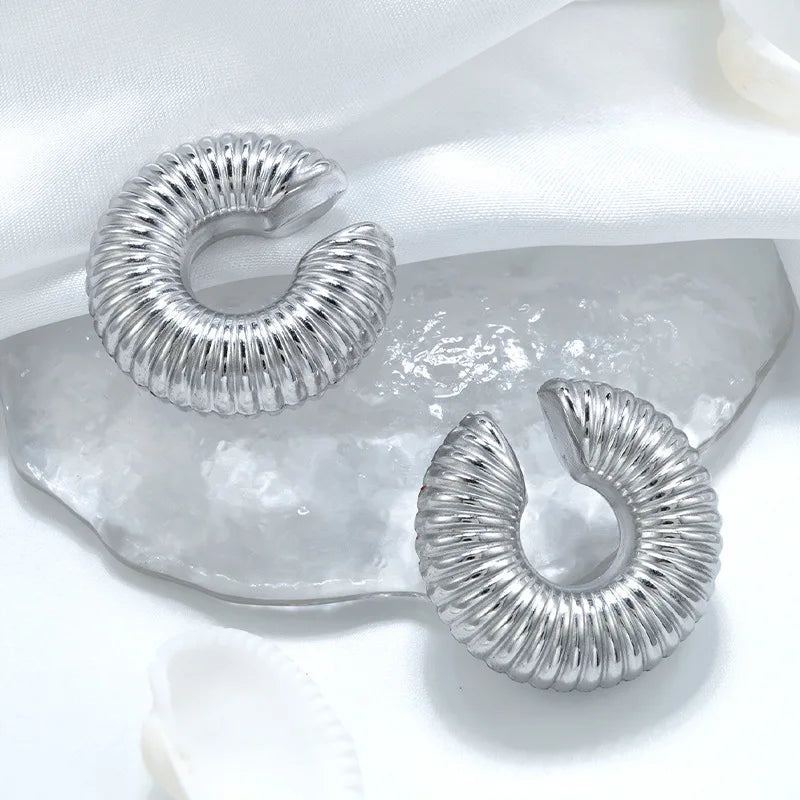 18K Gold Plated Chunky Ear Cuffs