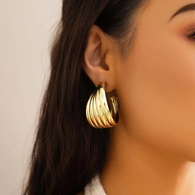 Statement Chunky Hoop Earrings