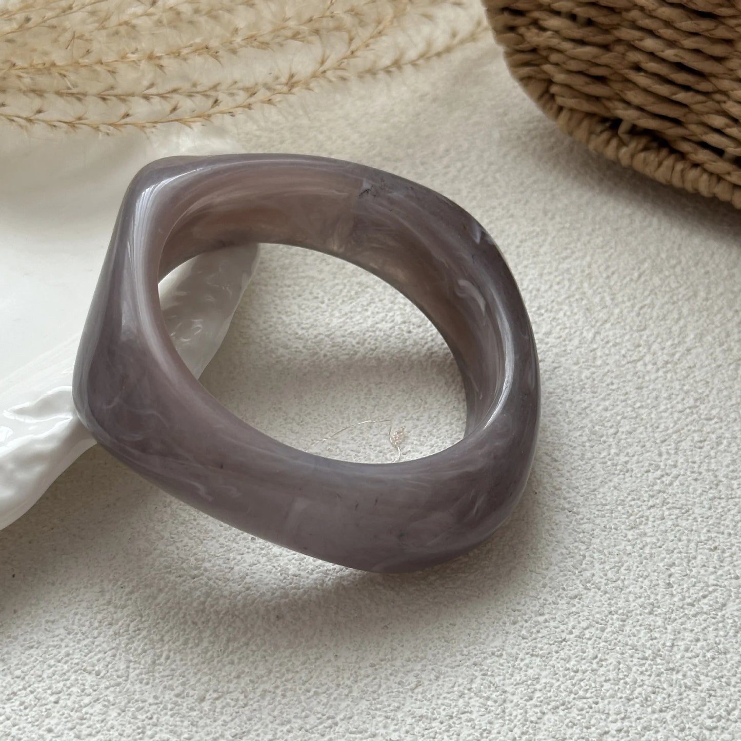 Irregular Acrylic Resin Chunky Bangles