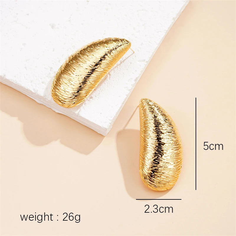 Statement Shell Stripe Earrings