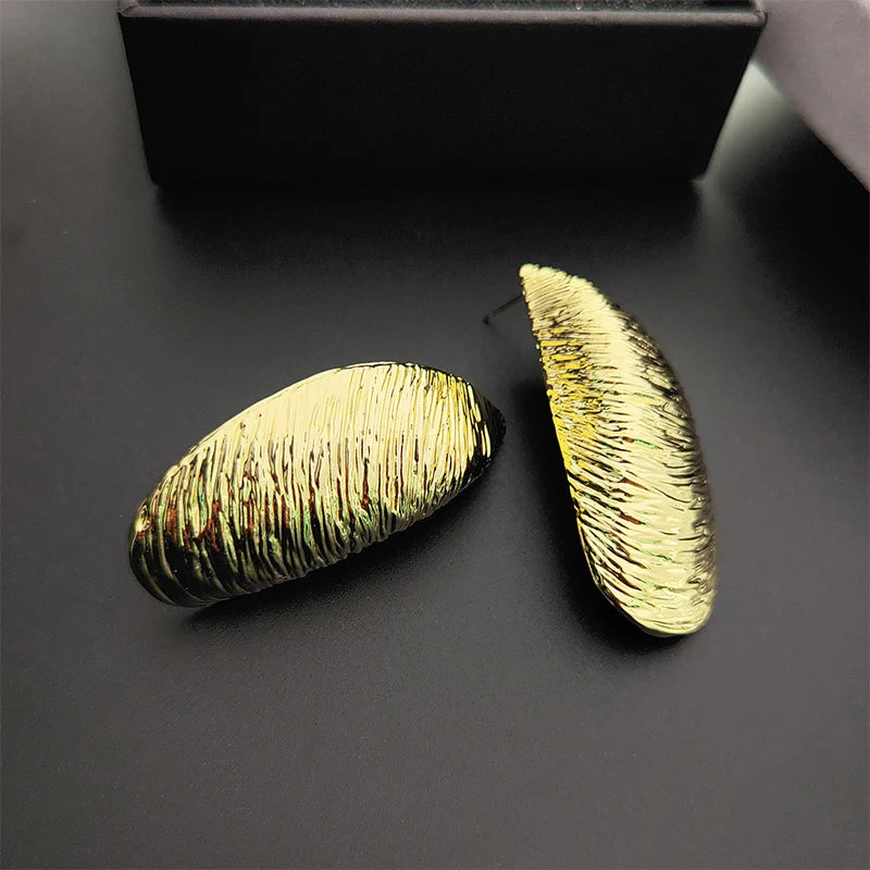 Statement Shell Stripe Earrings