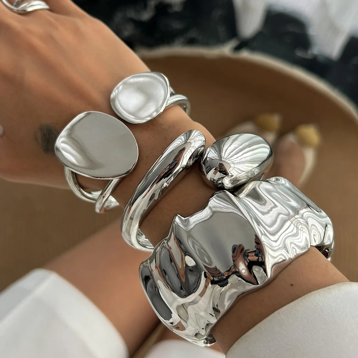 Statement Chunky Bangle Bracelets