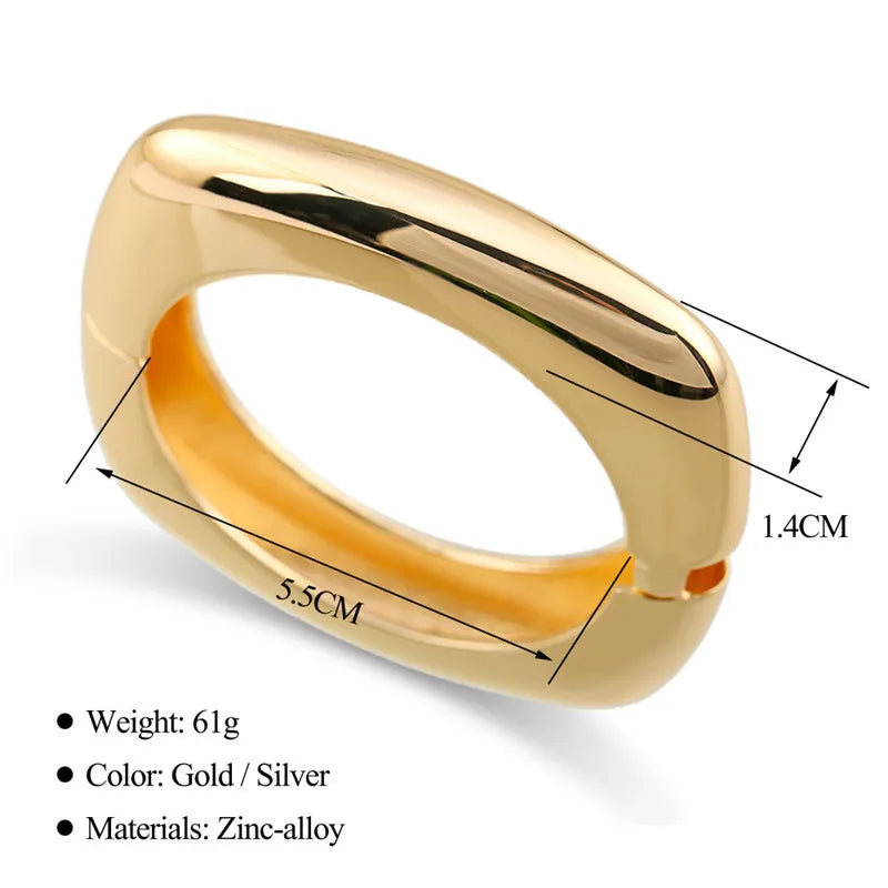 Geometric Square Cuff Bracelet