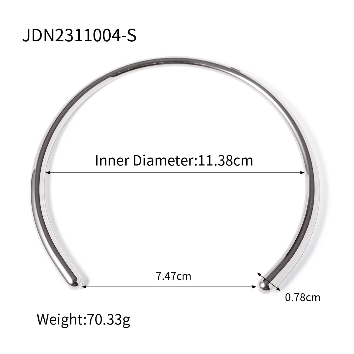 Stainless Steel Chocker Necklace Silver Plated