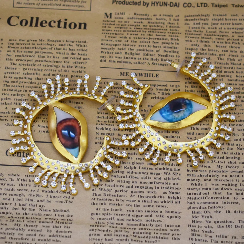 Surrealist Baroque Style Evil Eye Earrings