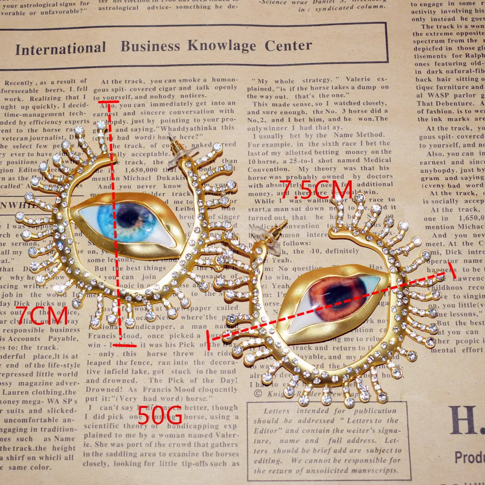 Surrealist Baroque Style Evil Eye Earrings