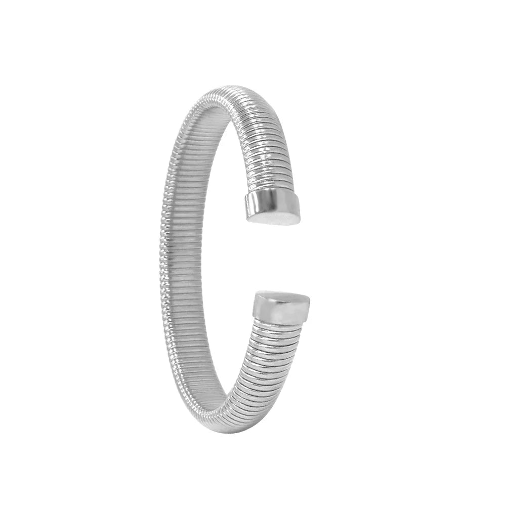 Gold Plated Textured Stainless Steel Cuff