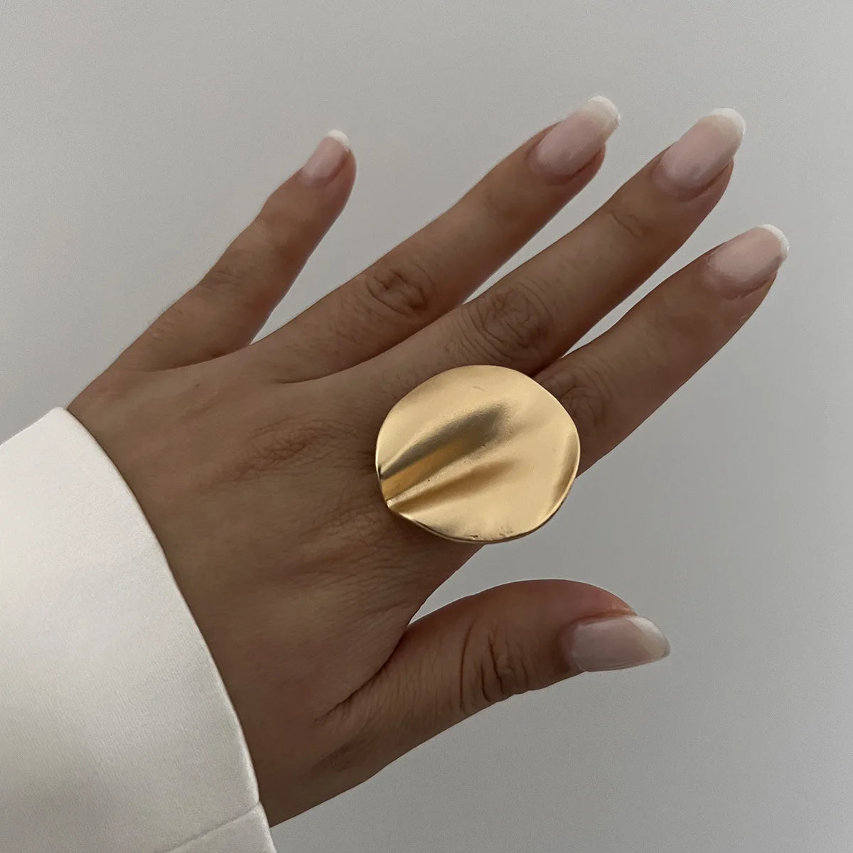 Statement Chunky Geometric Wide Open Adjustable Rings