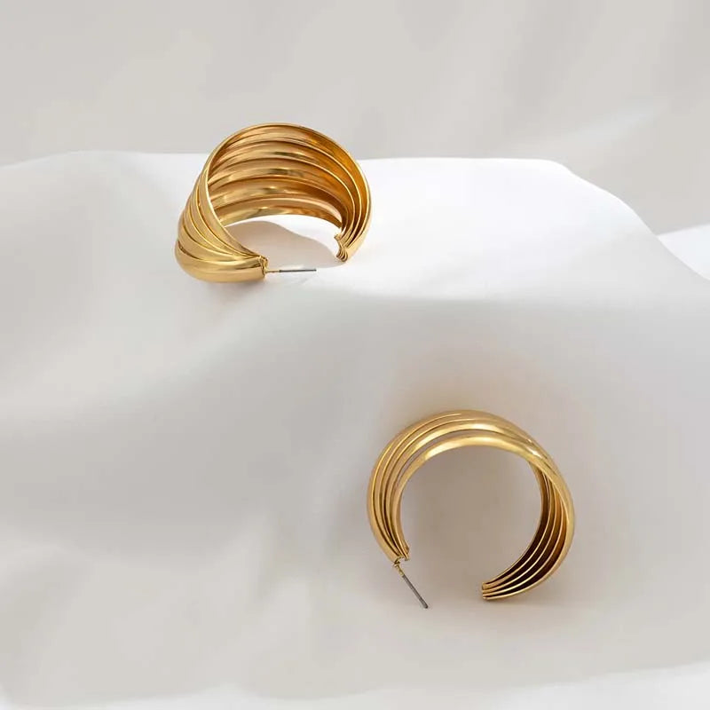 Statement Chunky Hoop Earrings