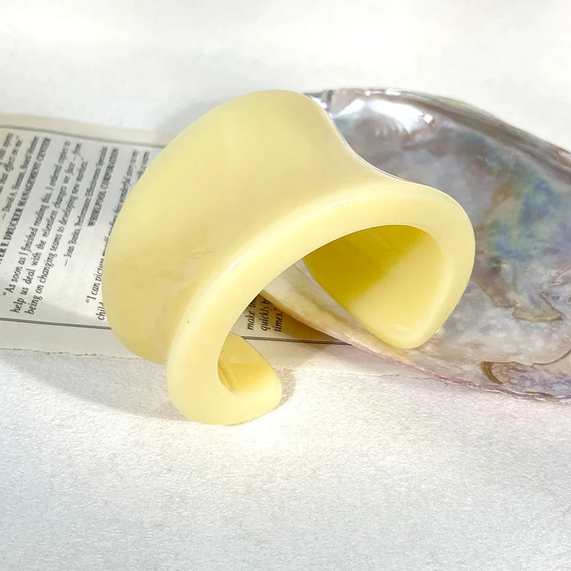 Chunky Acrylic & Resin Open Bangles Bracelets