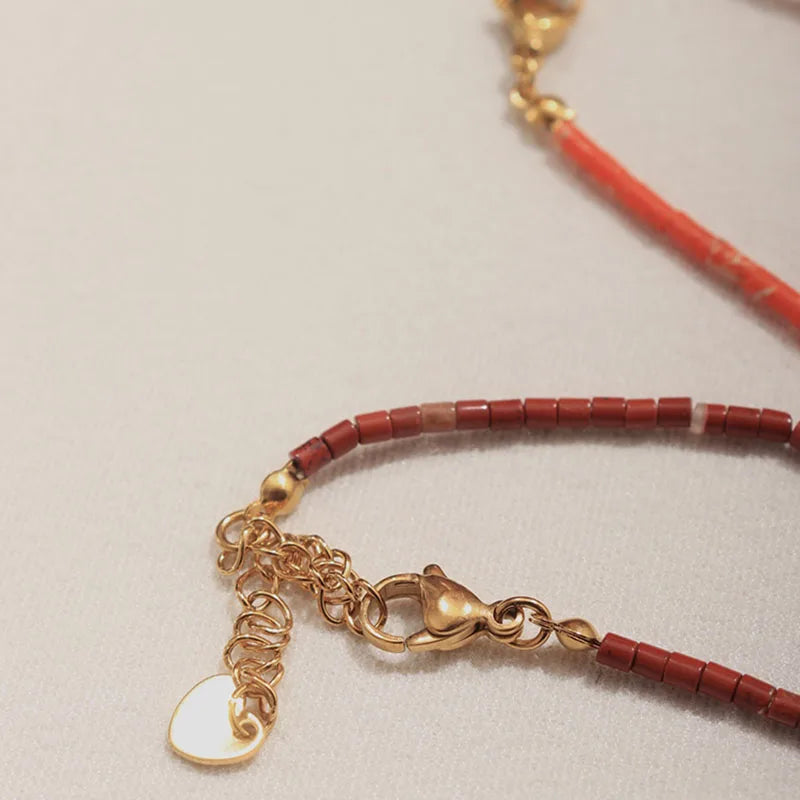 Natural Stone Beaded Fish Necklaces