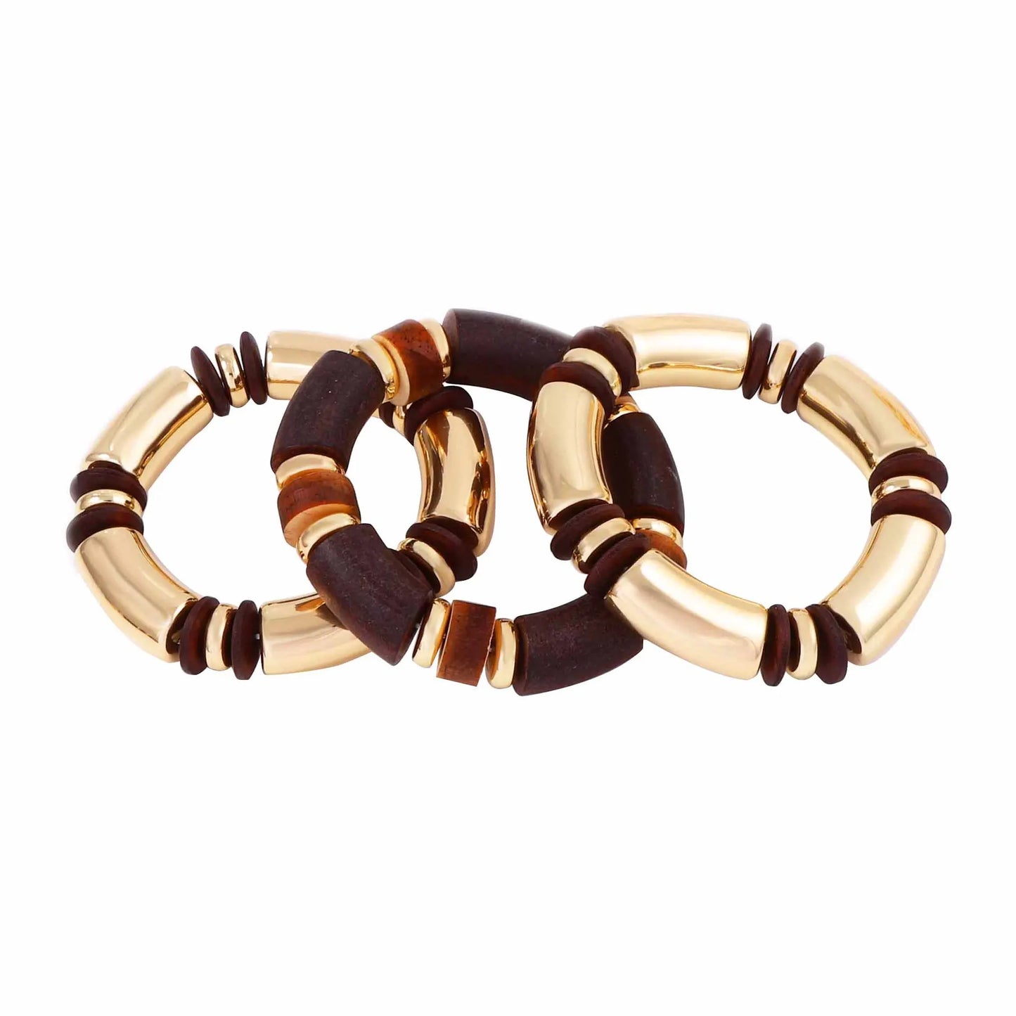 Wood Beaded Bracelet & Necklace Sets