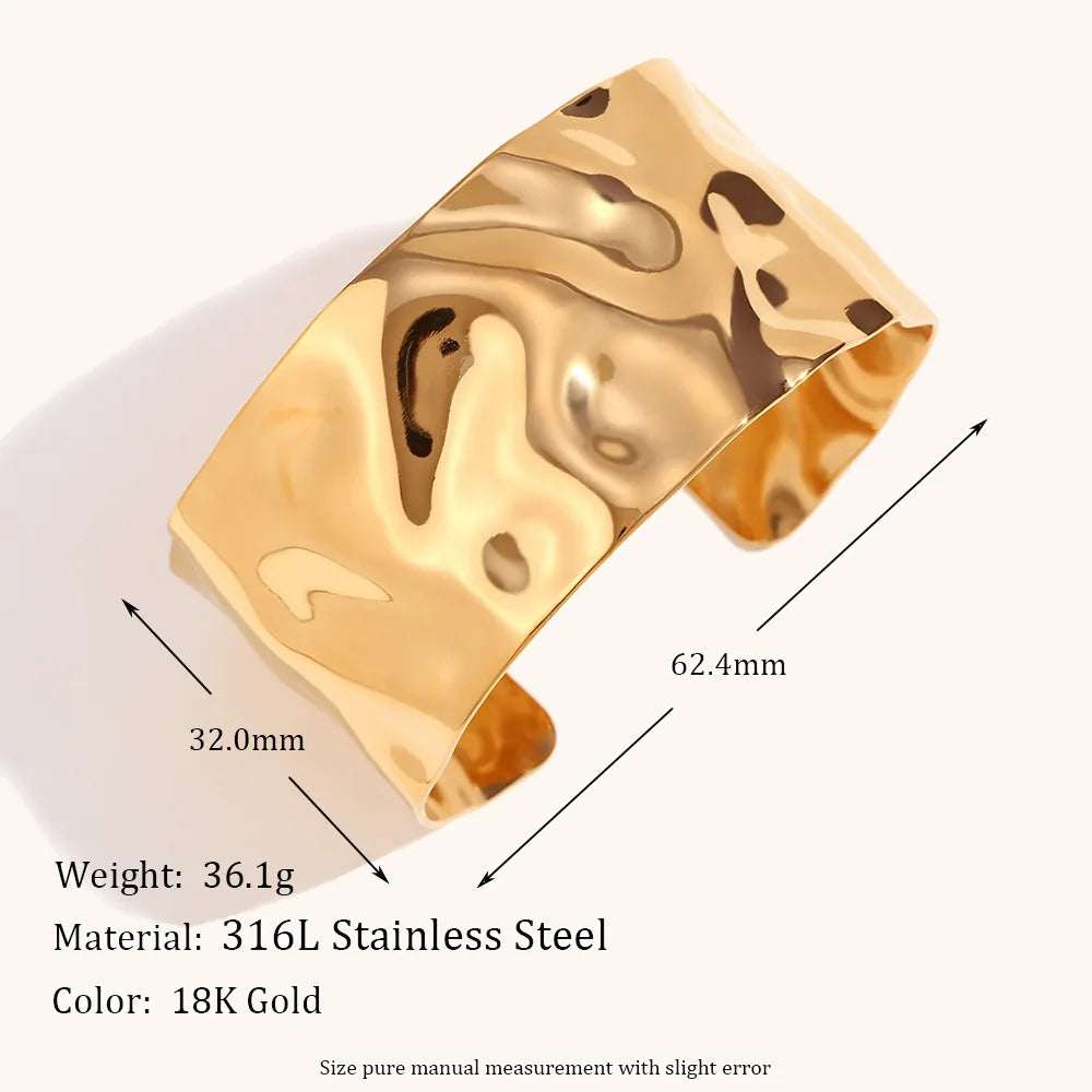 Statement Cuff Gold Plated Bangle Bracelets