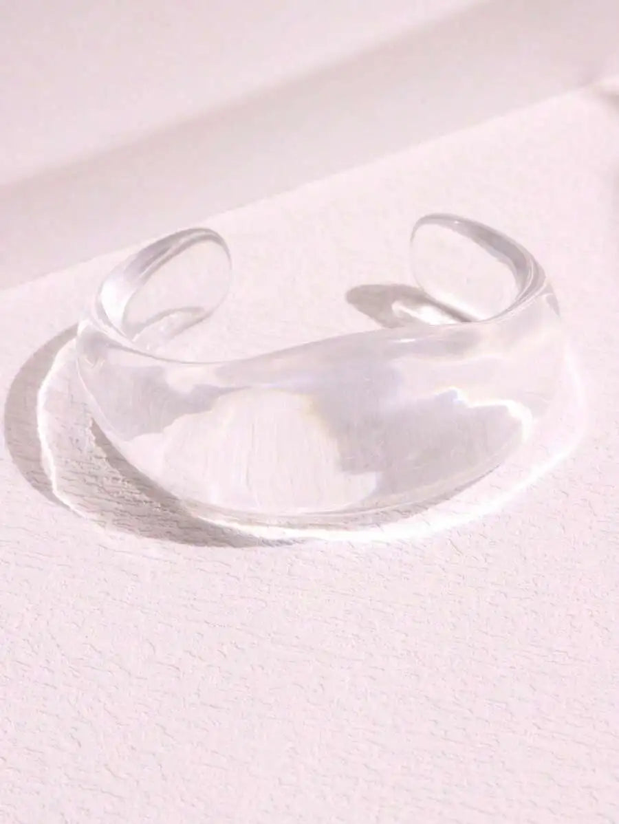 Resin Asymmetrical Wide Bracelets Bangles