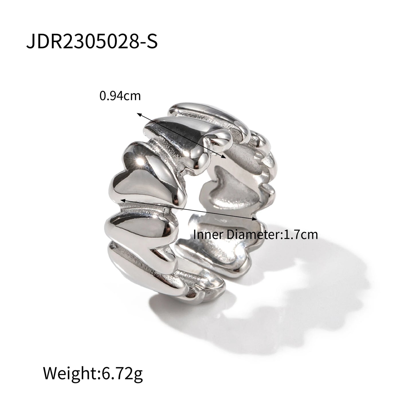 Irregular Adjustable Stackable Stainless Steel Rings