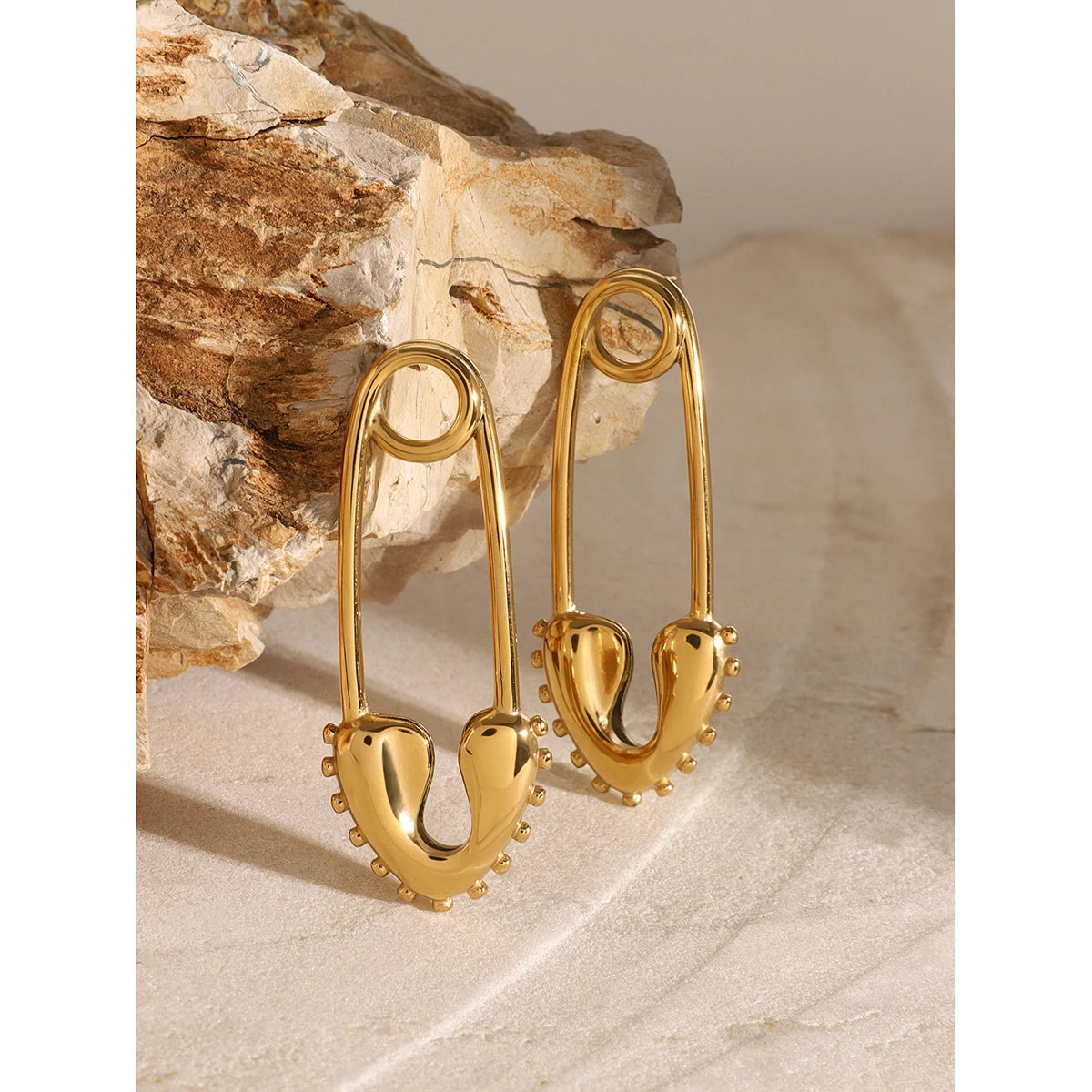 Minimalist Pin  Earrings 18K Gold Plated