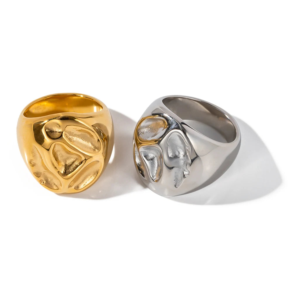 18K Gold Plated Organic Shape Ring