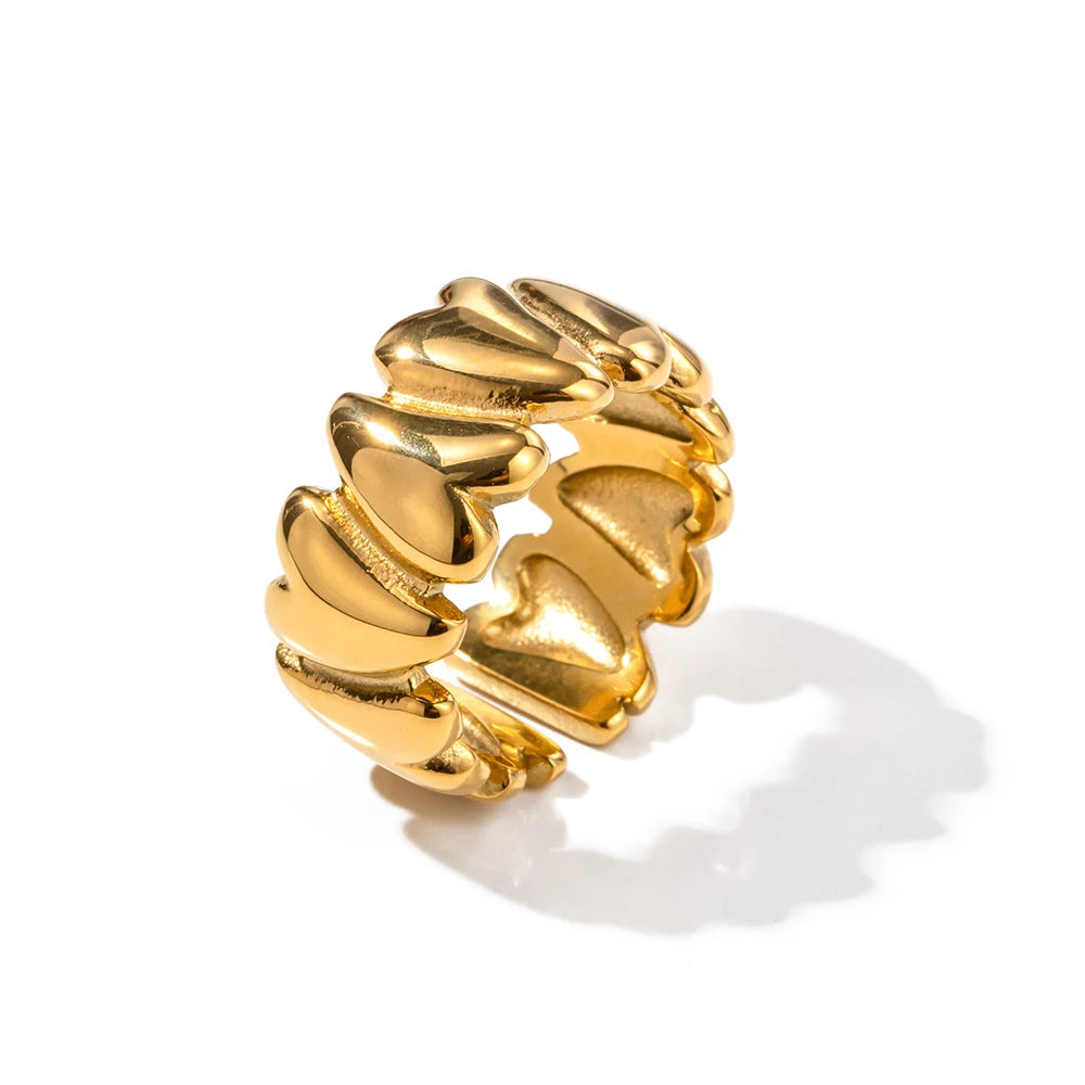 18K Gold Plated Statement Rings