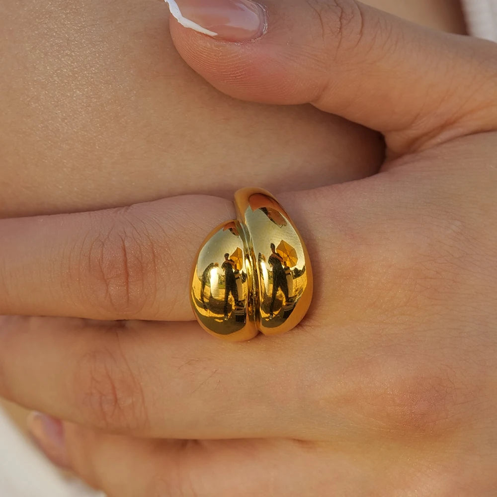 18K Gold Plated Statement Rings