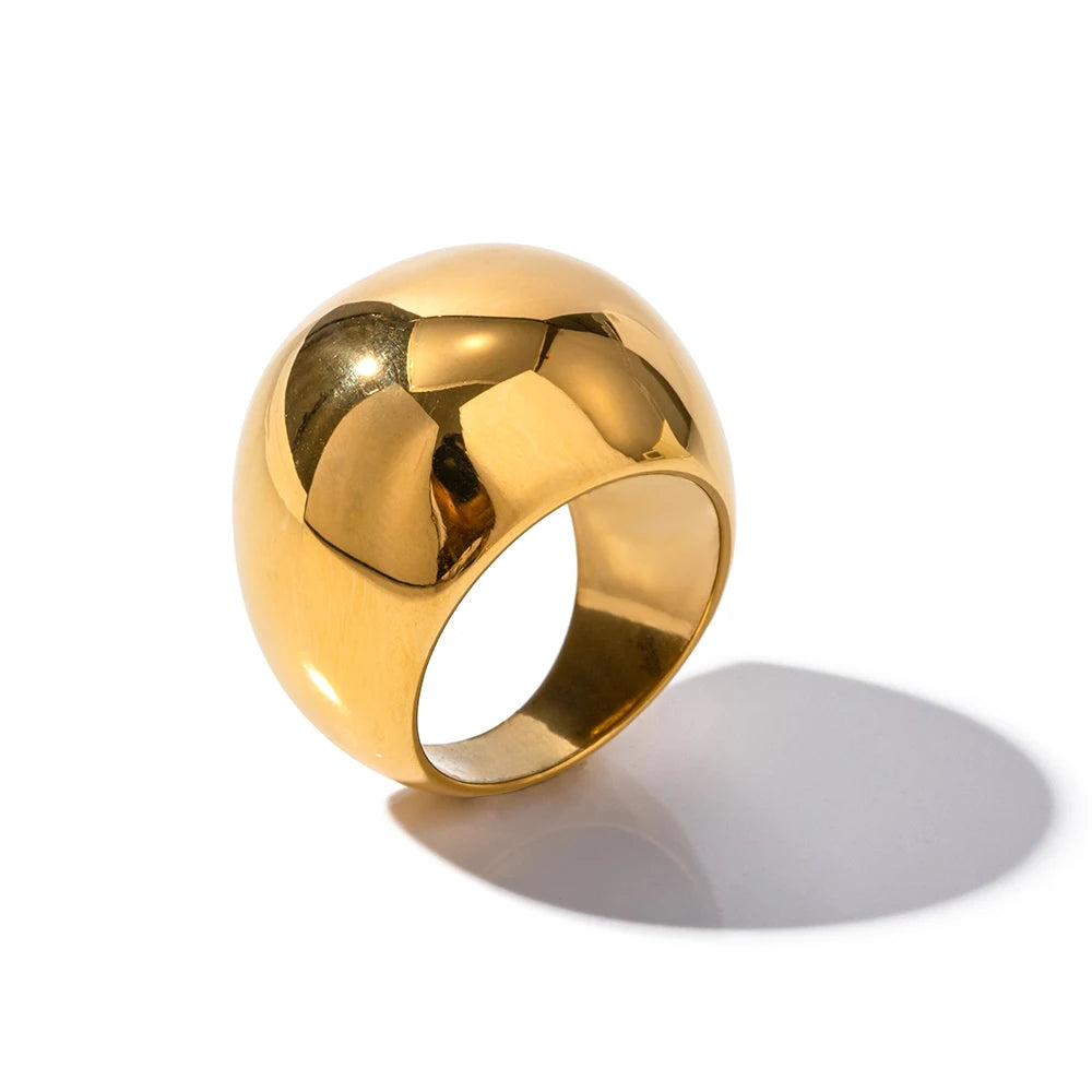 18K Gold Plated Statement Rings