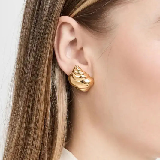 18K Gold Plated Shell Shaped Earrings
