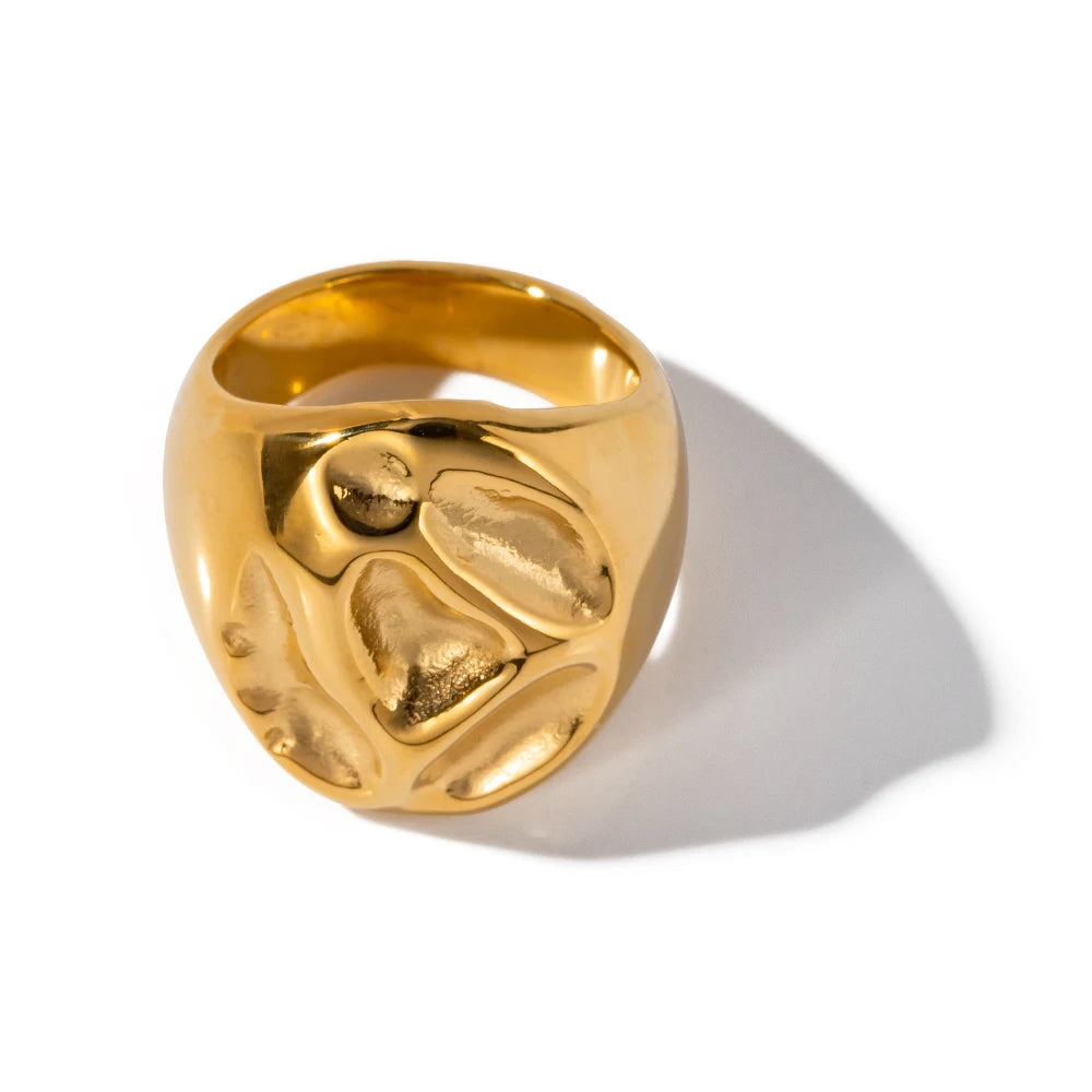 18K Gold Plated Statement Rings
