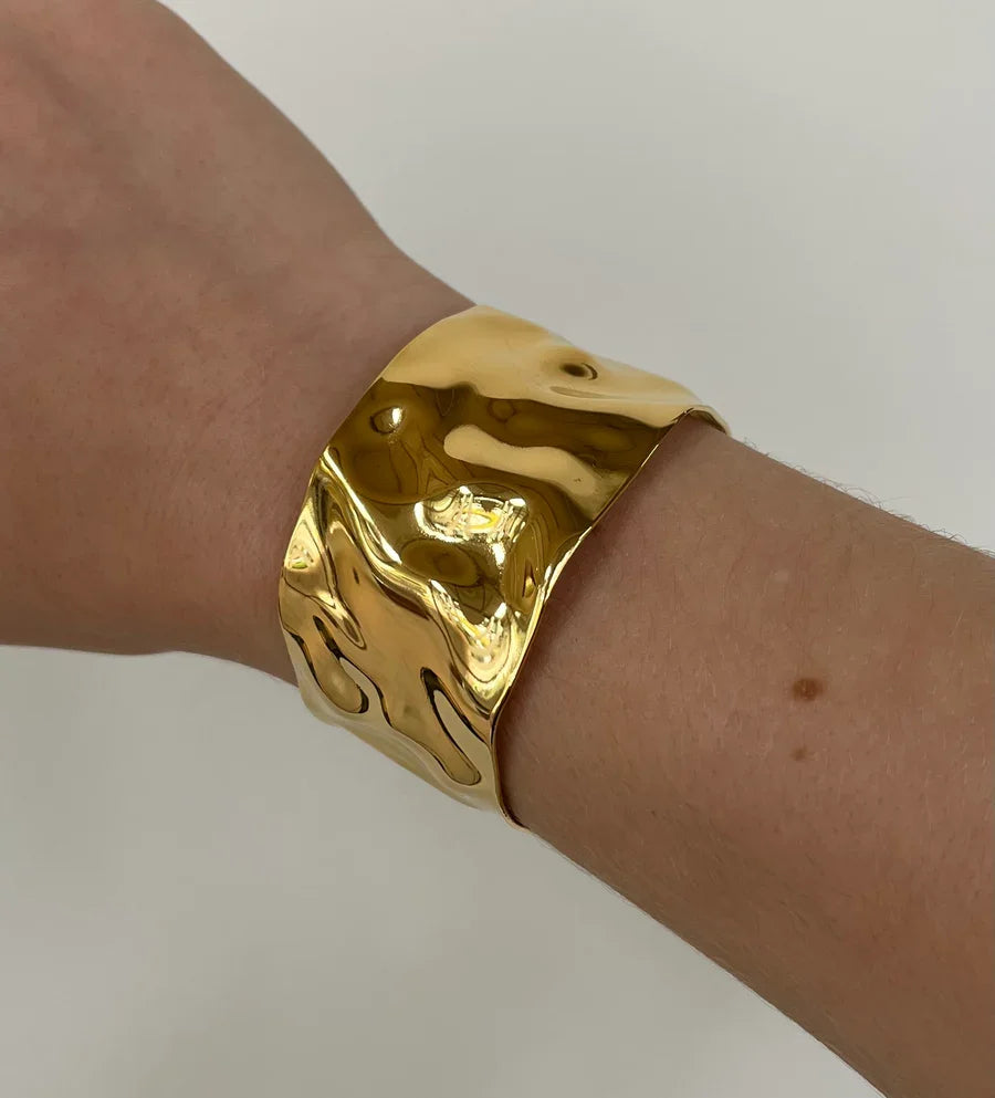 Gold Plated Cuff Bangle Bracelets