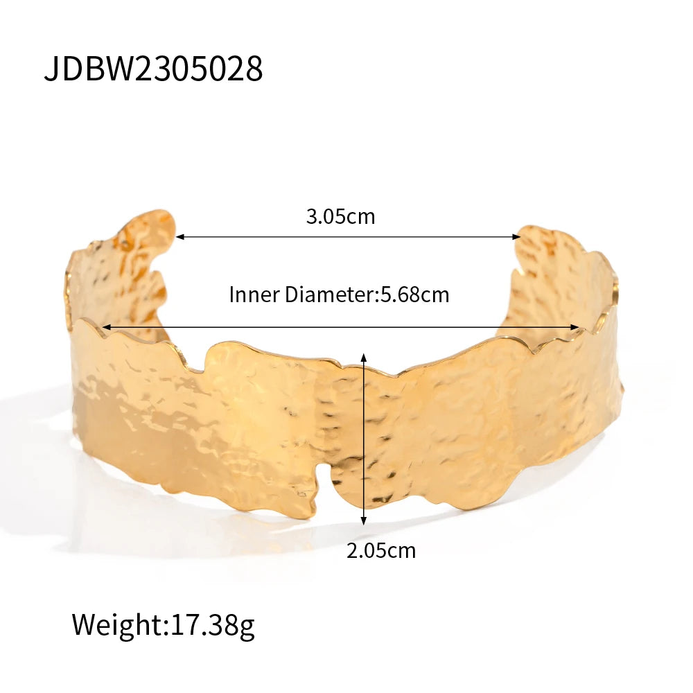 Gold Plated Cuff Bangle Bracelets