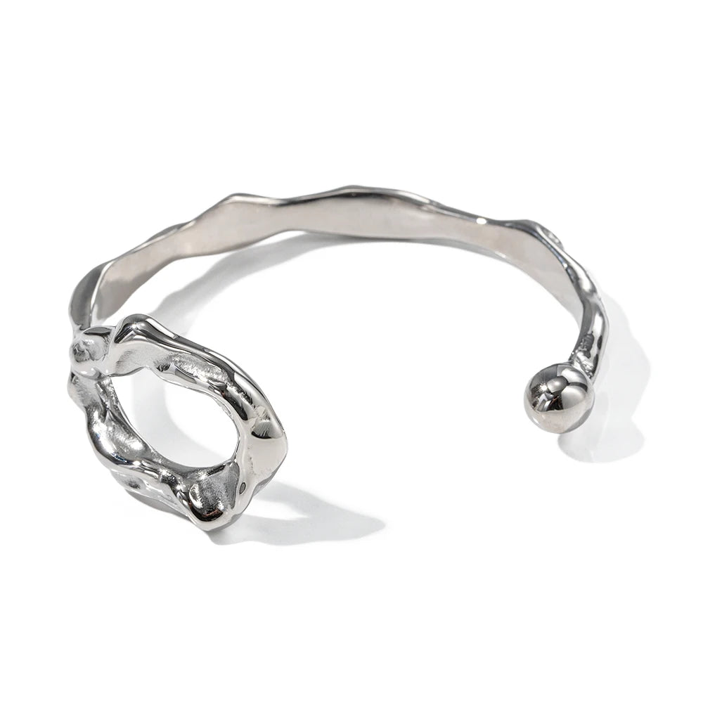 Gold Plated Organic Bracelet Bangle