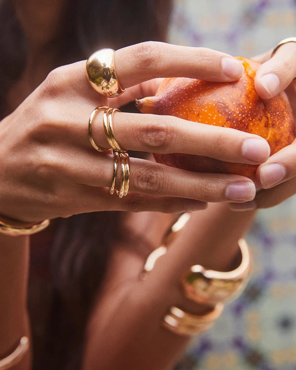 18K Gold Plated Statement Rings