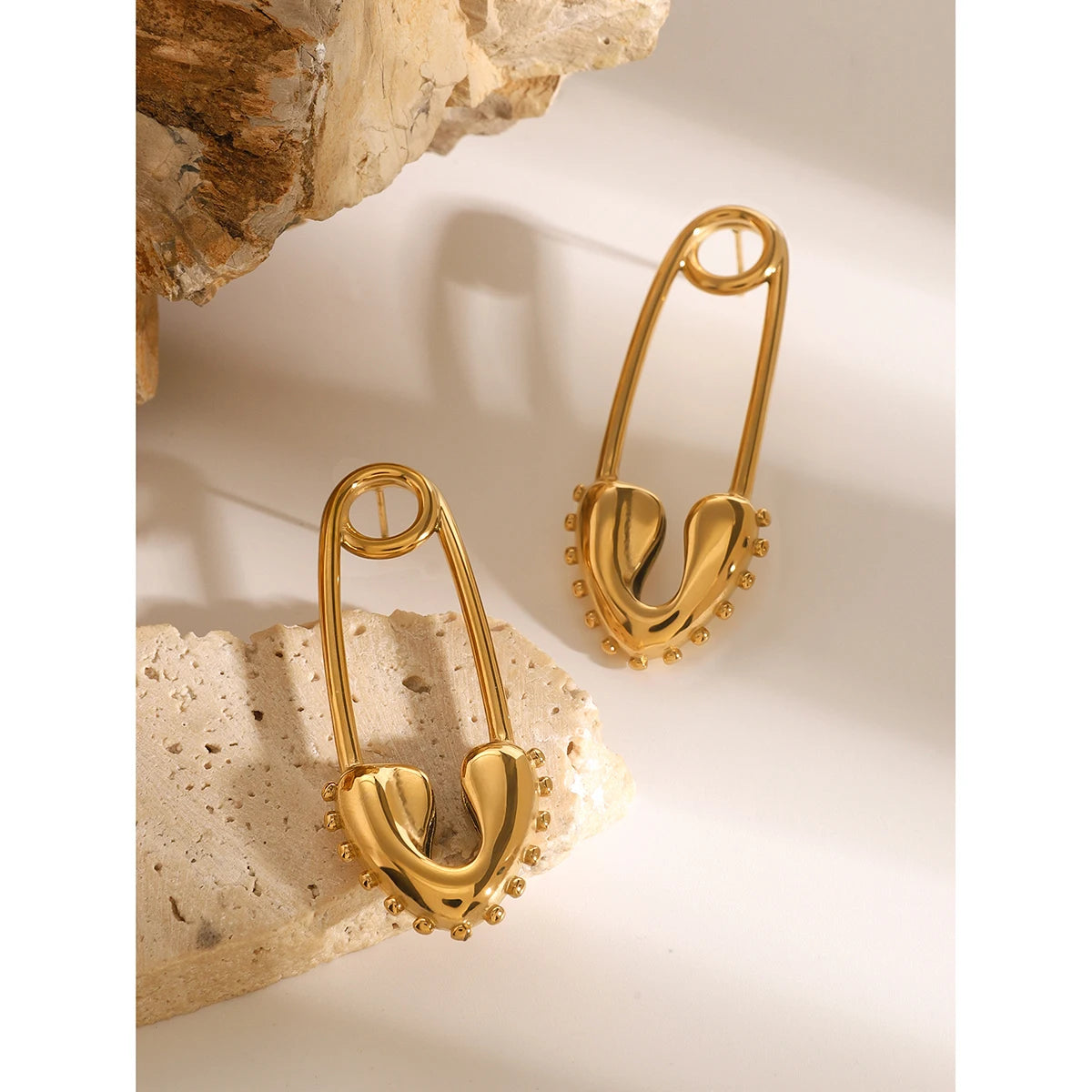 Minimalist Pin  Earrings 18K Gold Plated