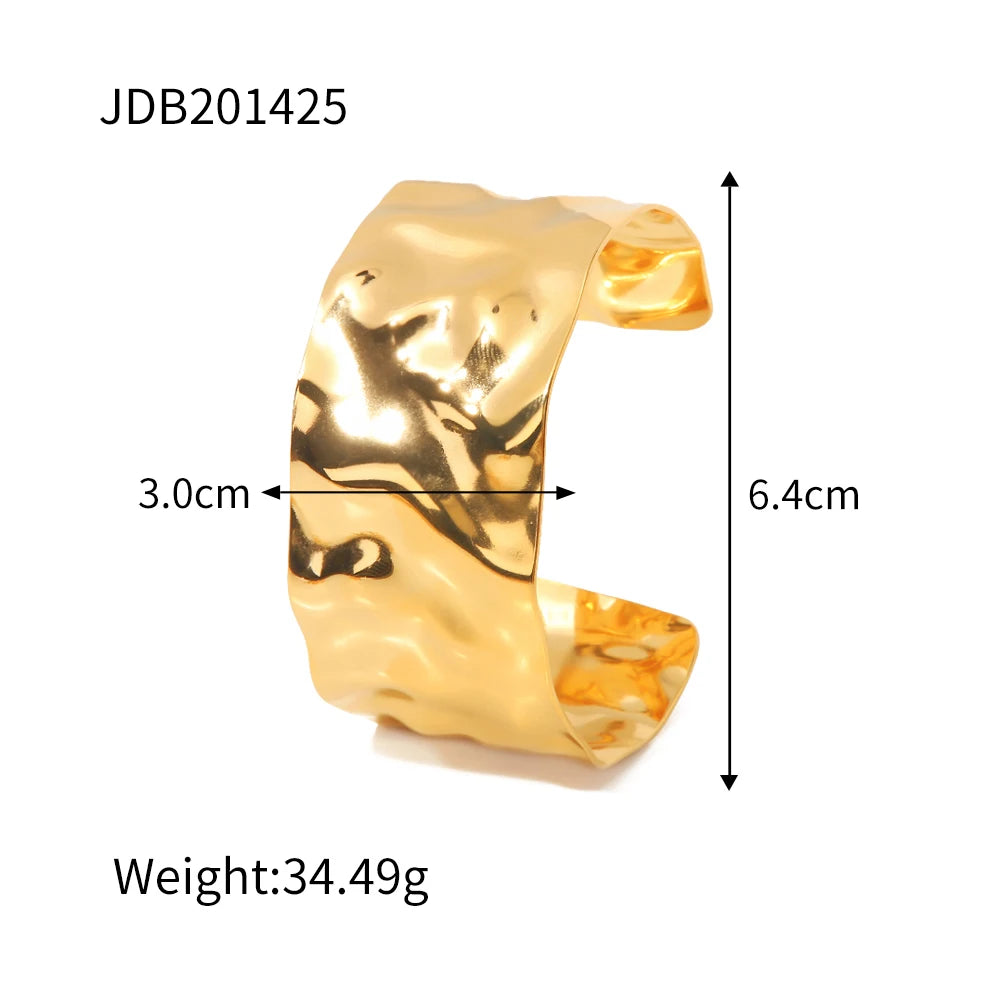 Gold Plated Cuff Bangle Bracelets