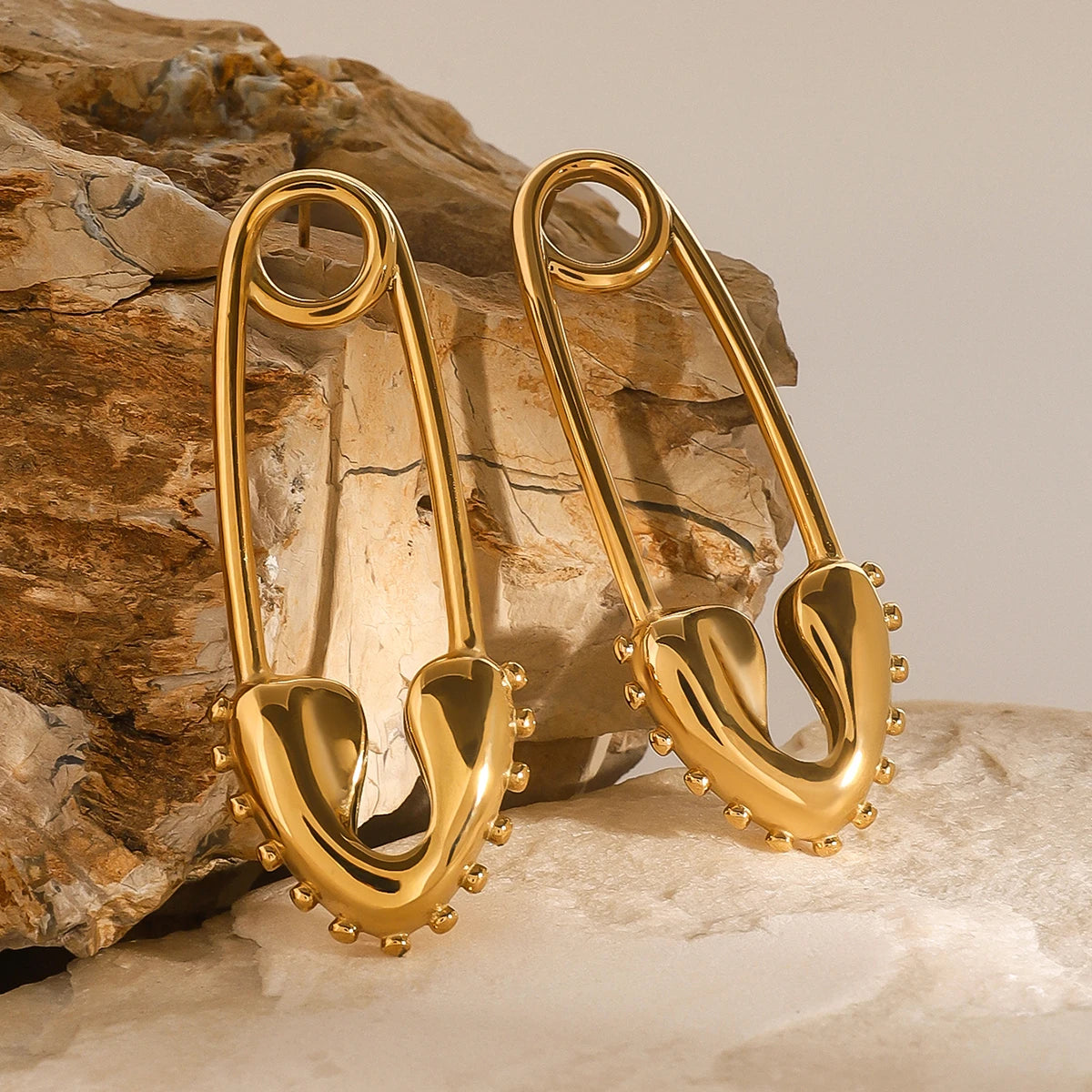 Minimalist Pin  Earrings 18K Gold Plated