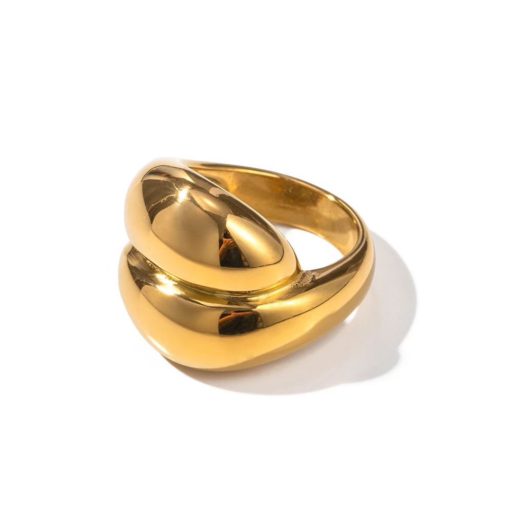 18K Gold Plated Statement Rings