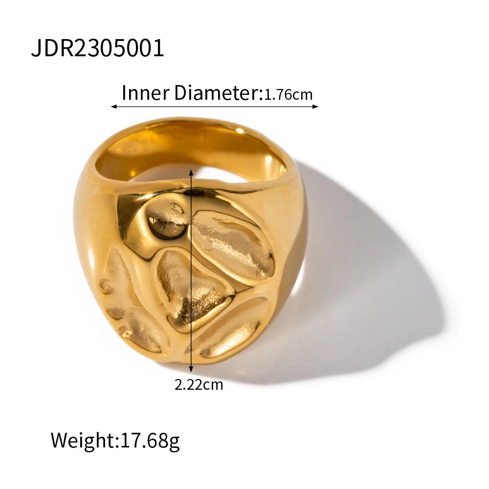 18K Gold Plated Organic Shape Ring