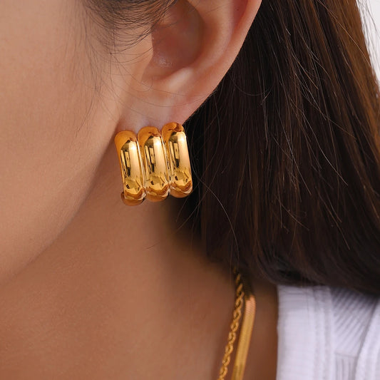 Square Small Wave earrings Earrings