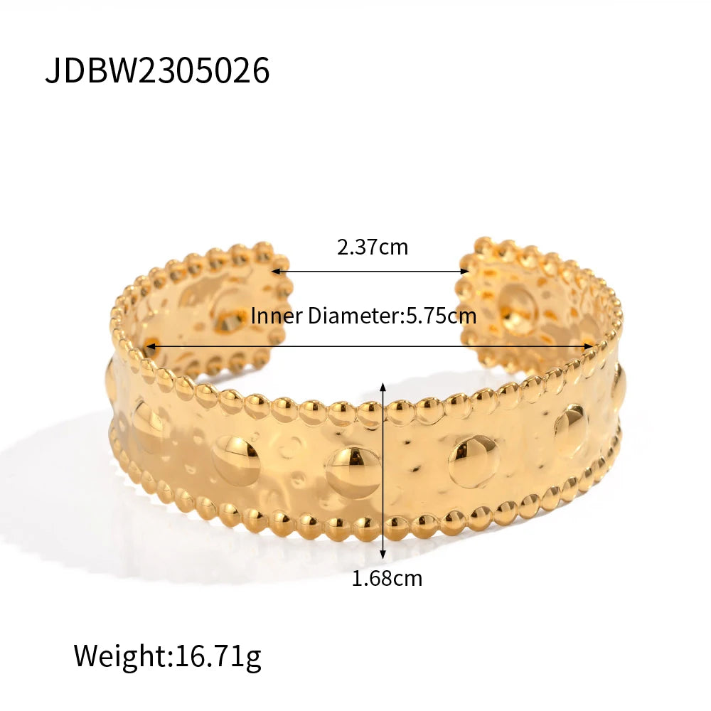 Gold Plated Cuff Bangle Bracelets