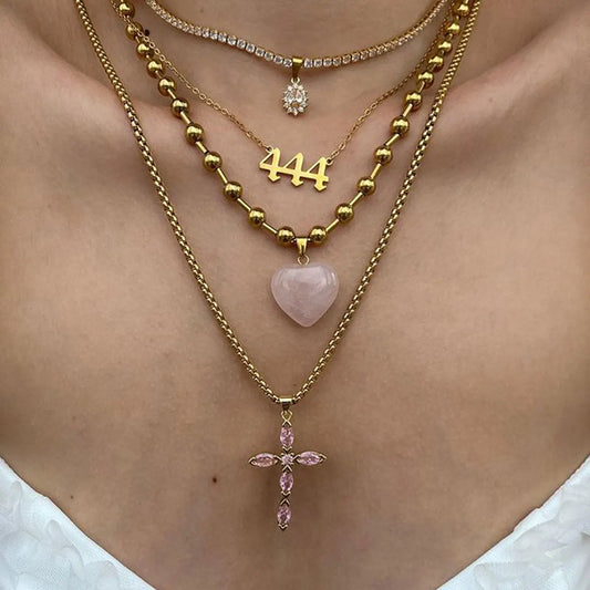 Gold Plated Heart Pendant Necklaces
