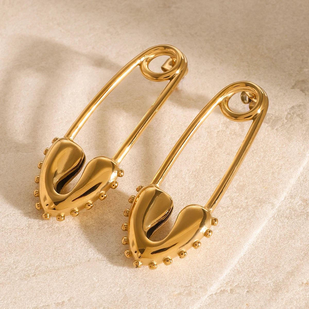 Minimalist Pin  Earrings 18K Gold Plated