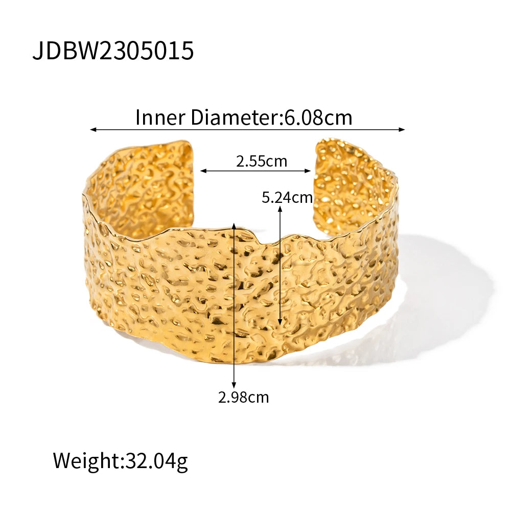 Gold Plated Cuff Bangle Bracelets