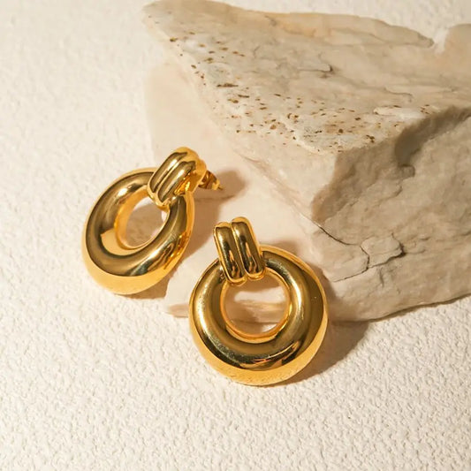 18K Gold Plated Geometric Unusual Earrings