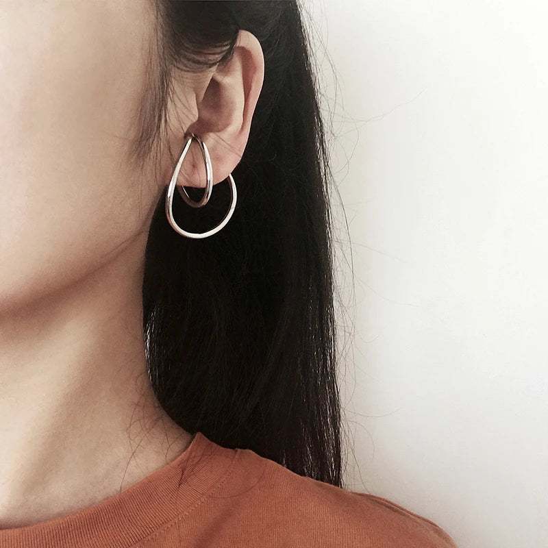 Organic Assymmetric Cuff Earrings