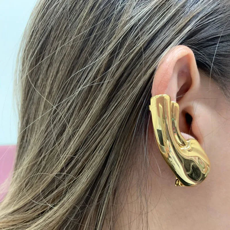 Earlobe Ear Cuff Clip On Earrings Without Piercing