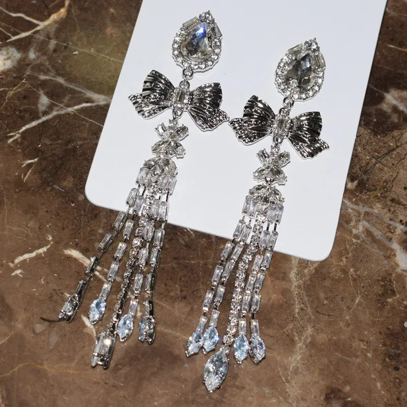 Maxi Box EarringsWith Rhinestones