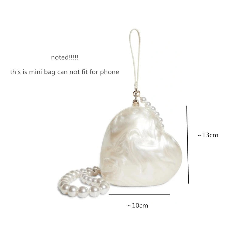 Pearl Heart Bag