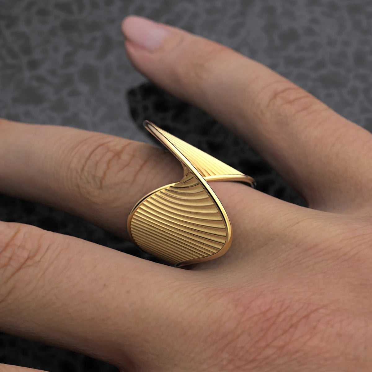 18K Gold Plated Twisted Ring