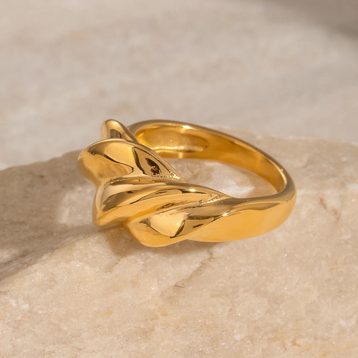 18K Gold Plated Twisted Ring